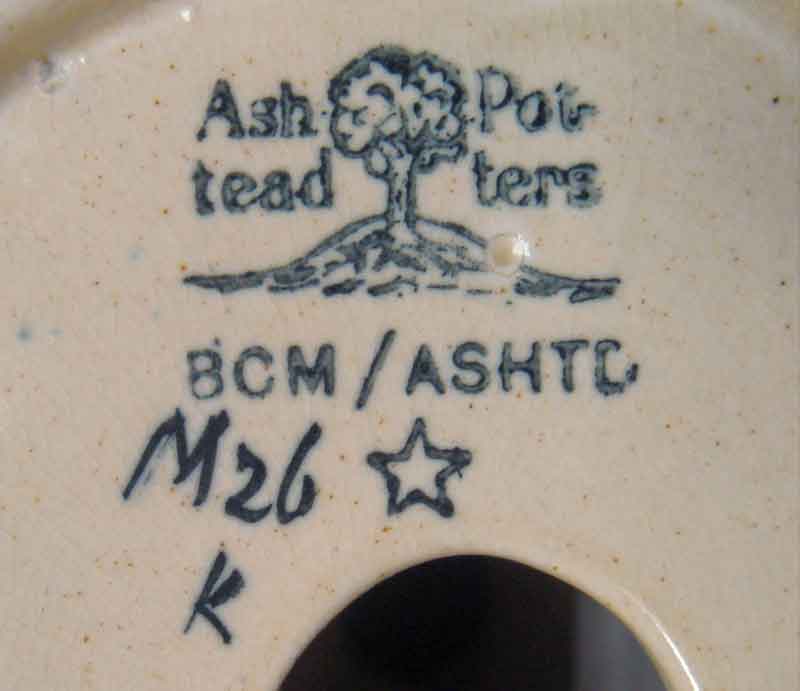 Pottery logo, M26 model no., Star and k.